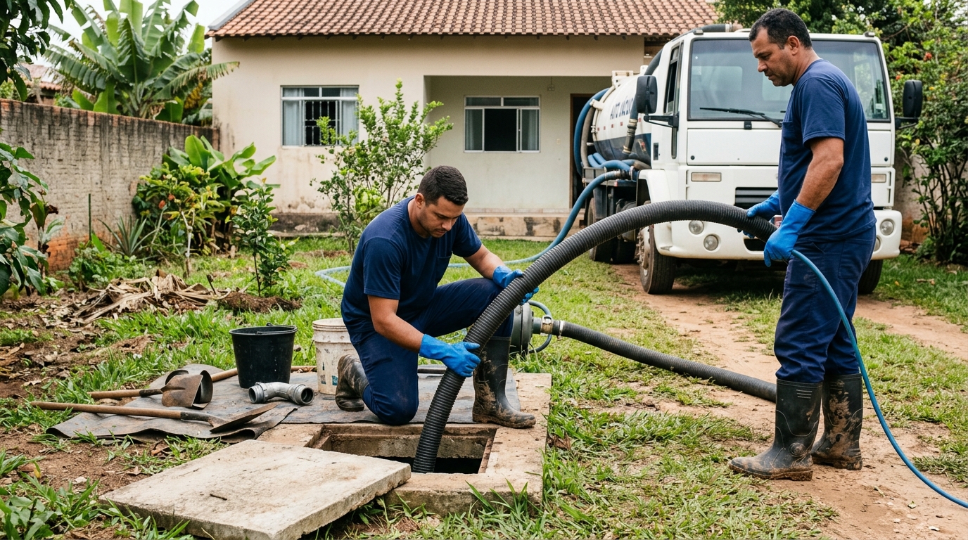 Esgotamento de fossa em Piracicaba-SP